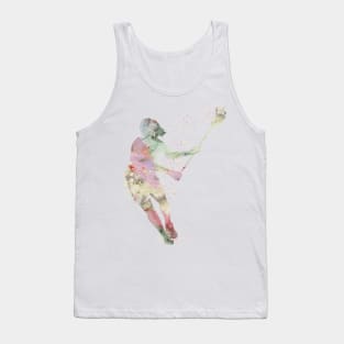 Girl Lacrosse Player | Watercolor Silhouette Sport Gift Tank Top